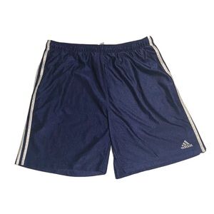 Adidas mens shorts size I basketball 3 stripped logo inner drawstring